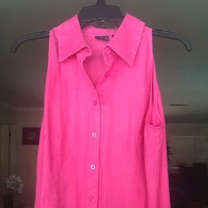 INC Sleeveless Linen Shirt